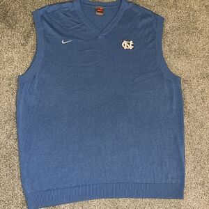Nike UNC North Carolina Tar Heels Sewn Football Basketball golf vest Silk Blend